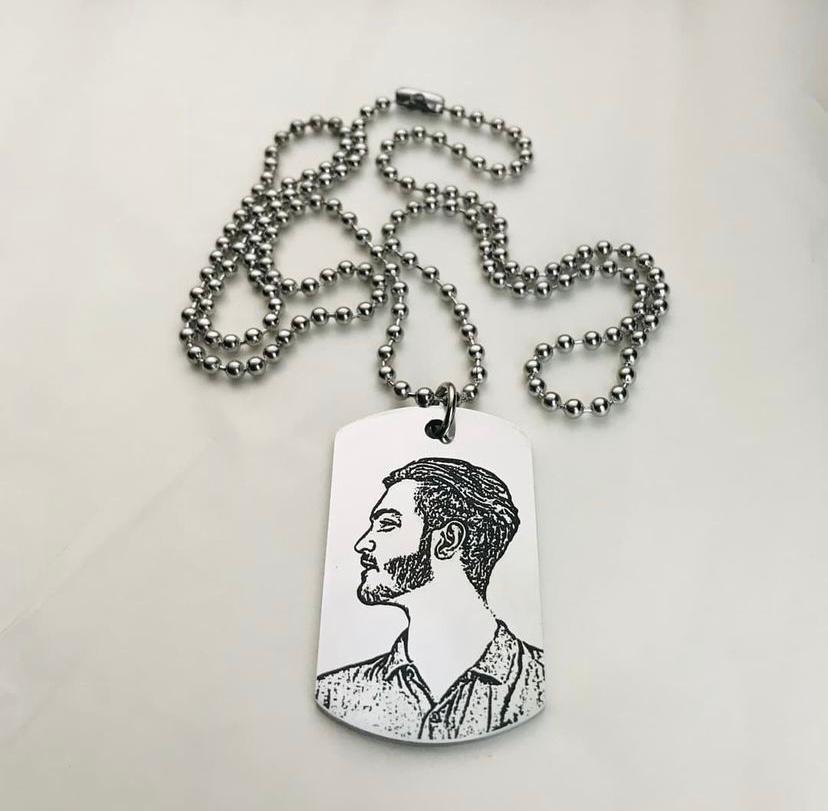 Engraved Unisex Locket with chain