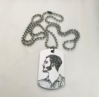Engraved Unisex Locket with chain