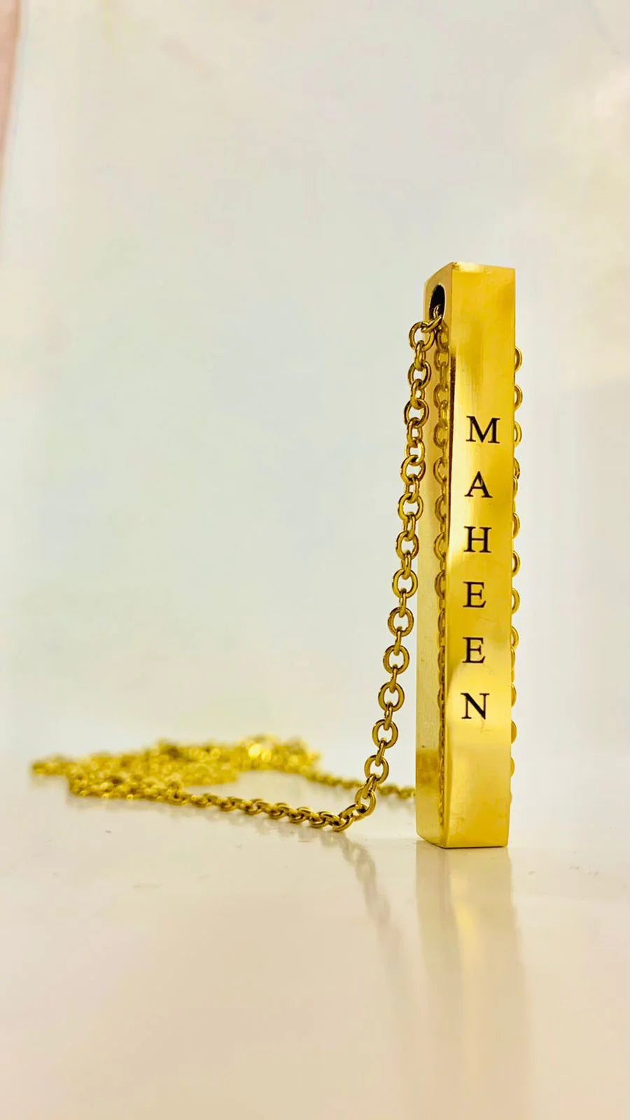 Customize Name Engraved 4d Bar Locket