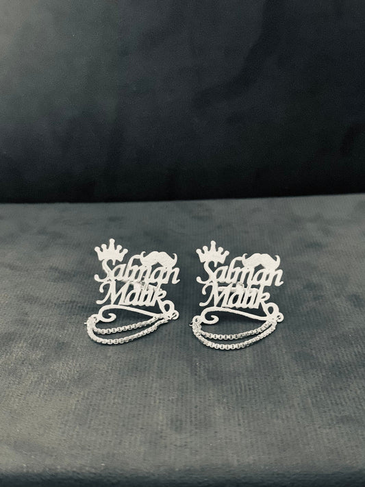 Customize Name Cufflink with Chain