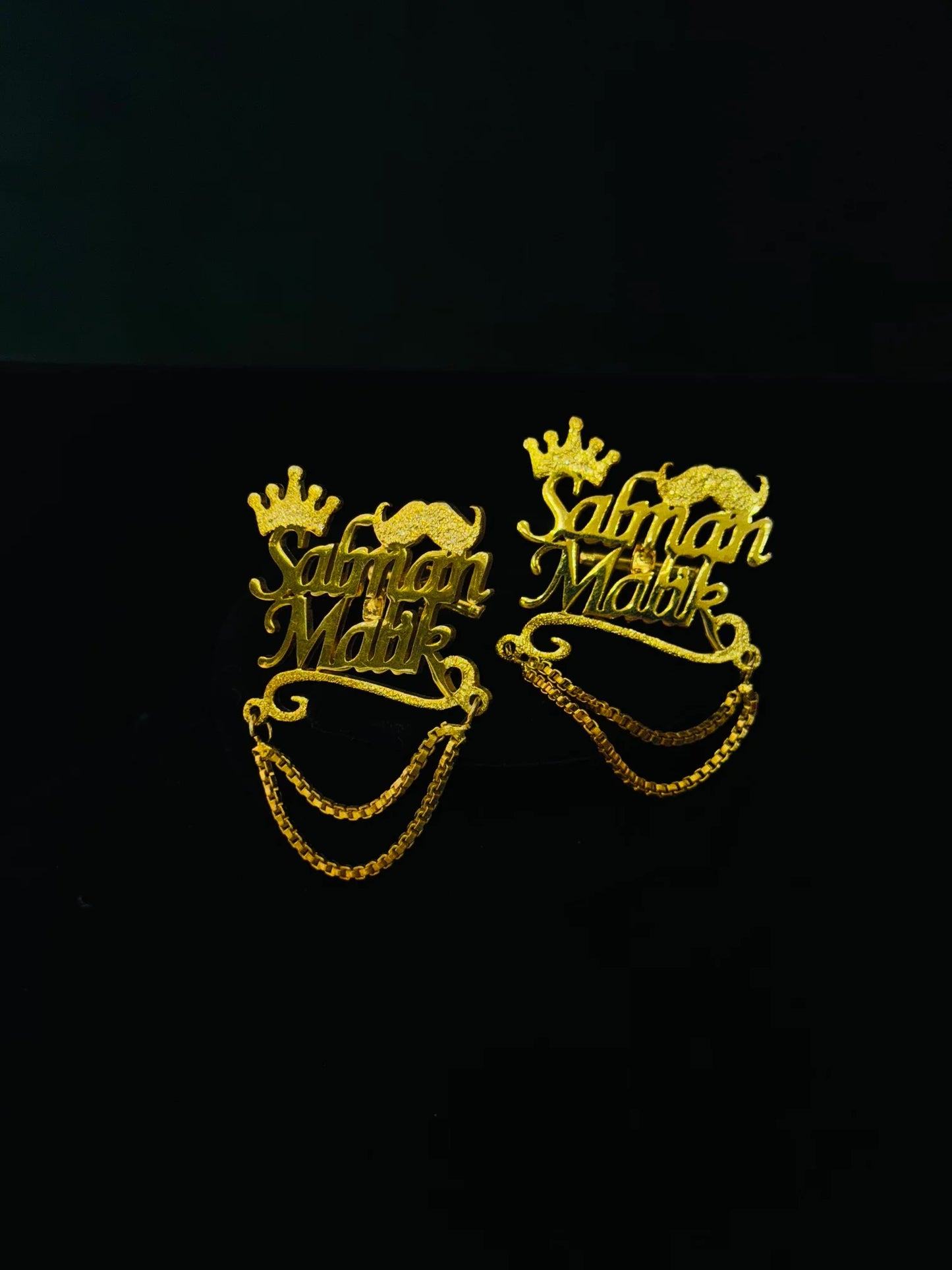 Customize Name Cufflink with Chain