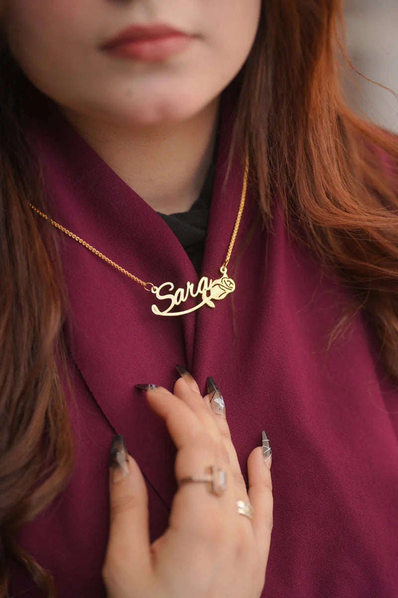 Flower Name Necklace