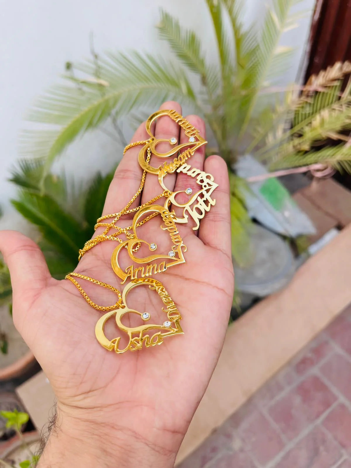 Double Name Heart Necklace