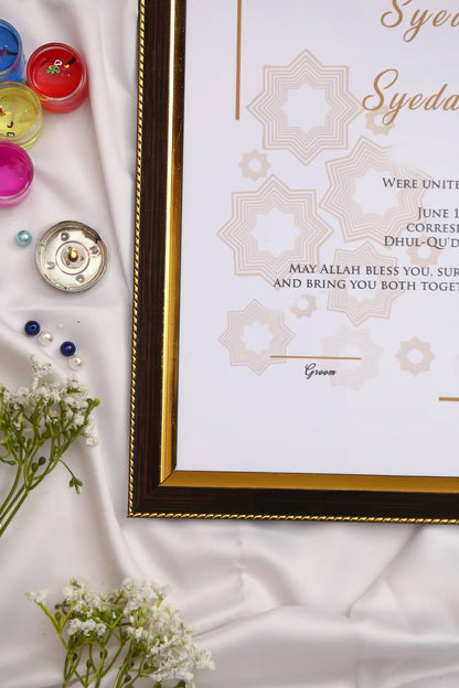 Custom Nikah Frame