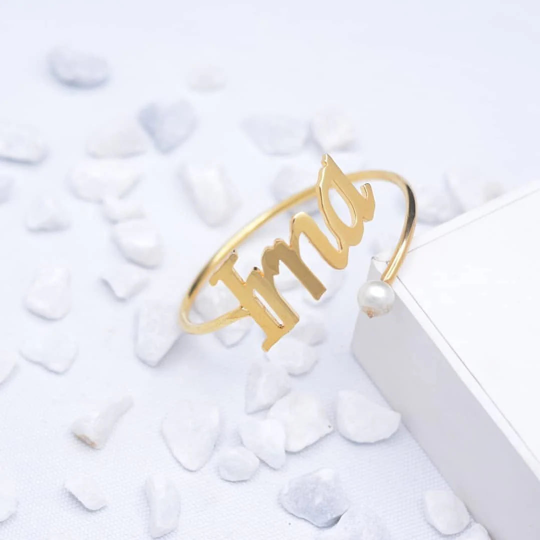 Customize Double Name Ring