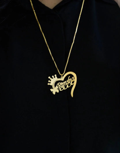 Heart Style Name Necklaces