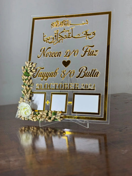 Nikah Thumb Board – Personalized for Wedding