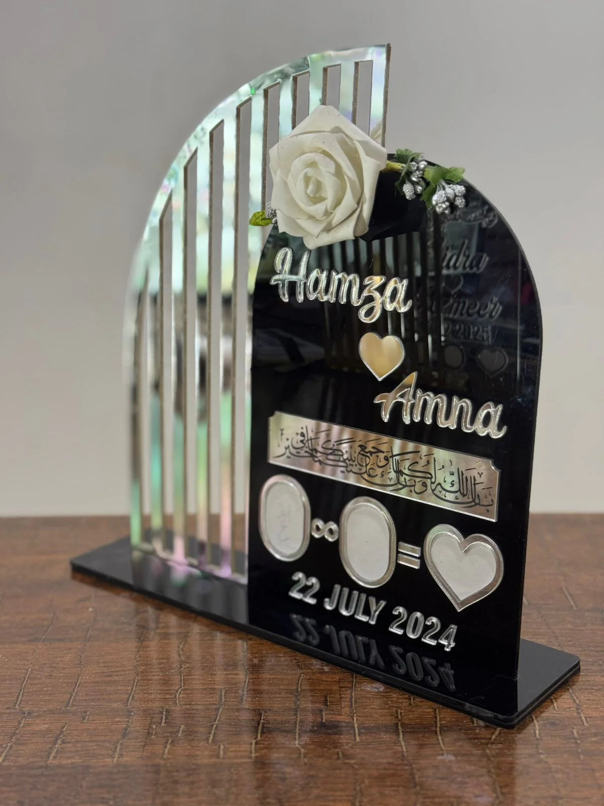 Nikah Thumb Board – Personalized for Wedding with Stand