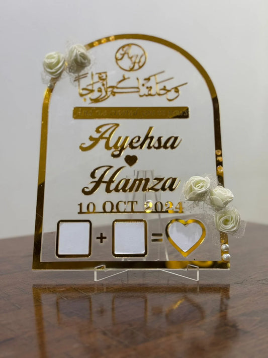 Nikah Thumb Board – Personalized for Wedding