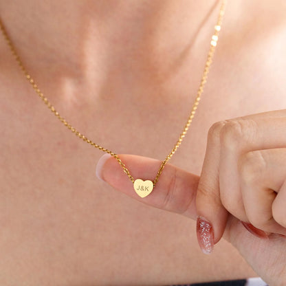 Initial Heart Locket Necklace