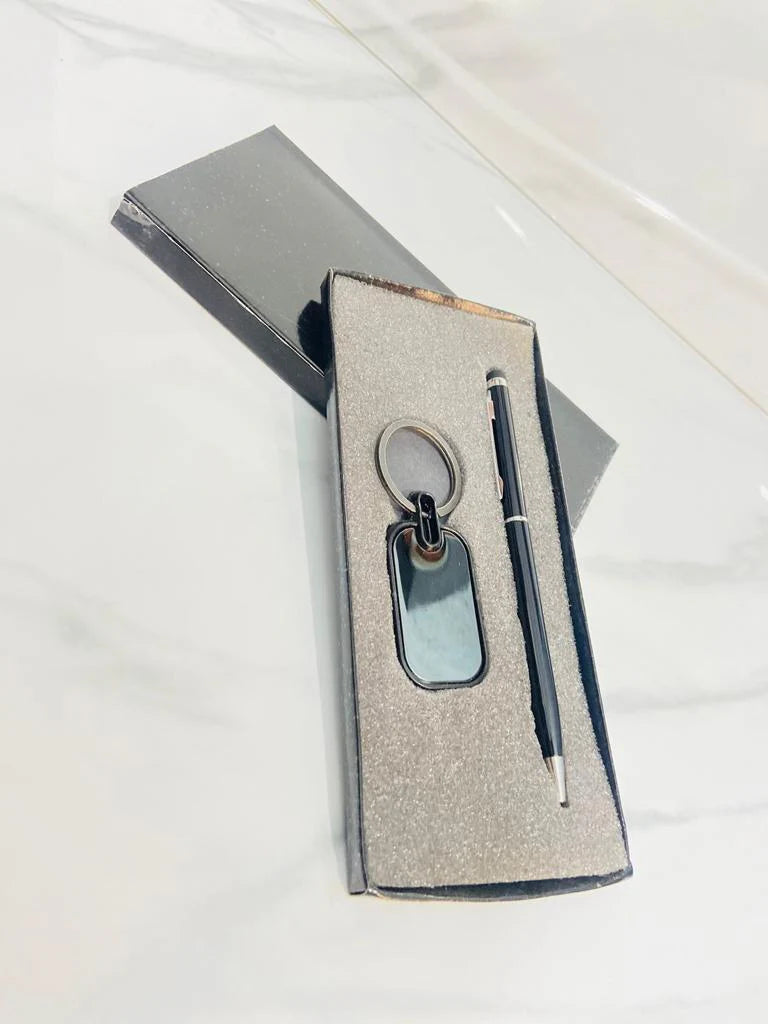Imported Black Name Pen +Keychain